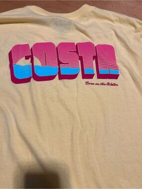 Costa Yellow Short Sleeve Tee with Tag